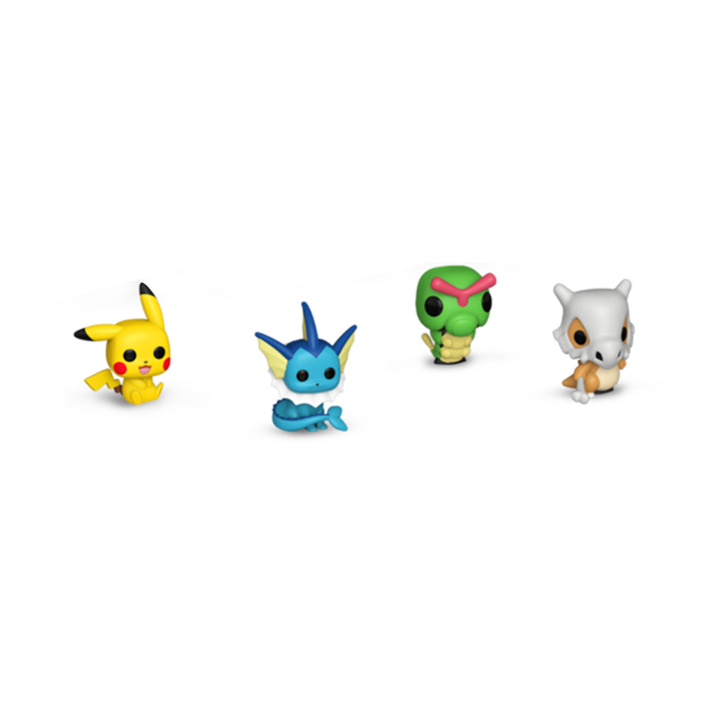 Funko Pokemon Pikachu Vaporeon Caterpie & Cubone Bitty Pop! Figure Collectible