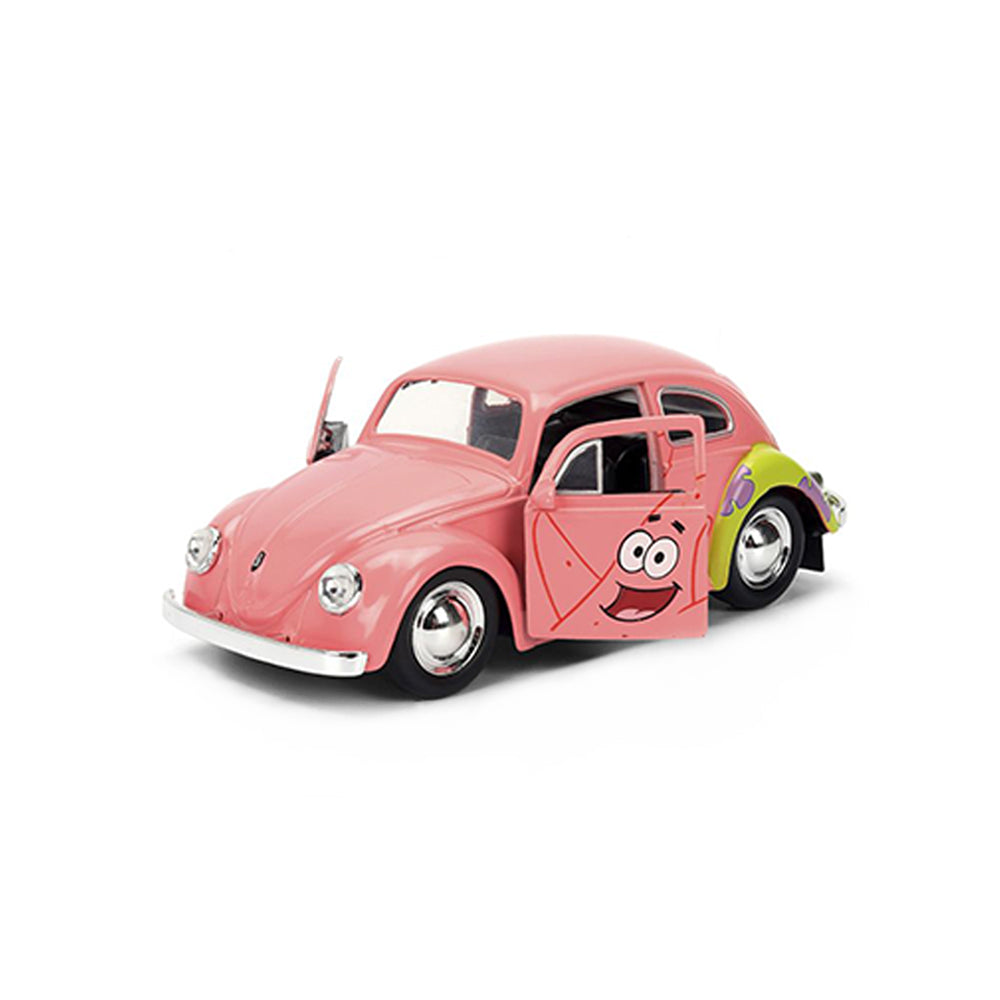 Jada 1:32 Scale Spongebob Squarepants 1959 Volkswagen Beetle Diecast Vehicle