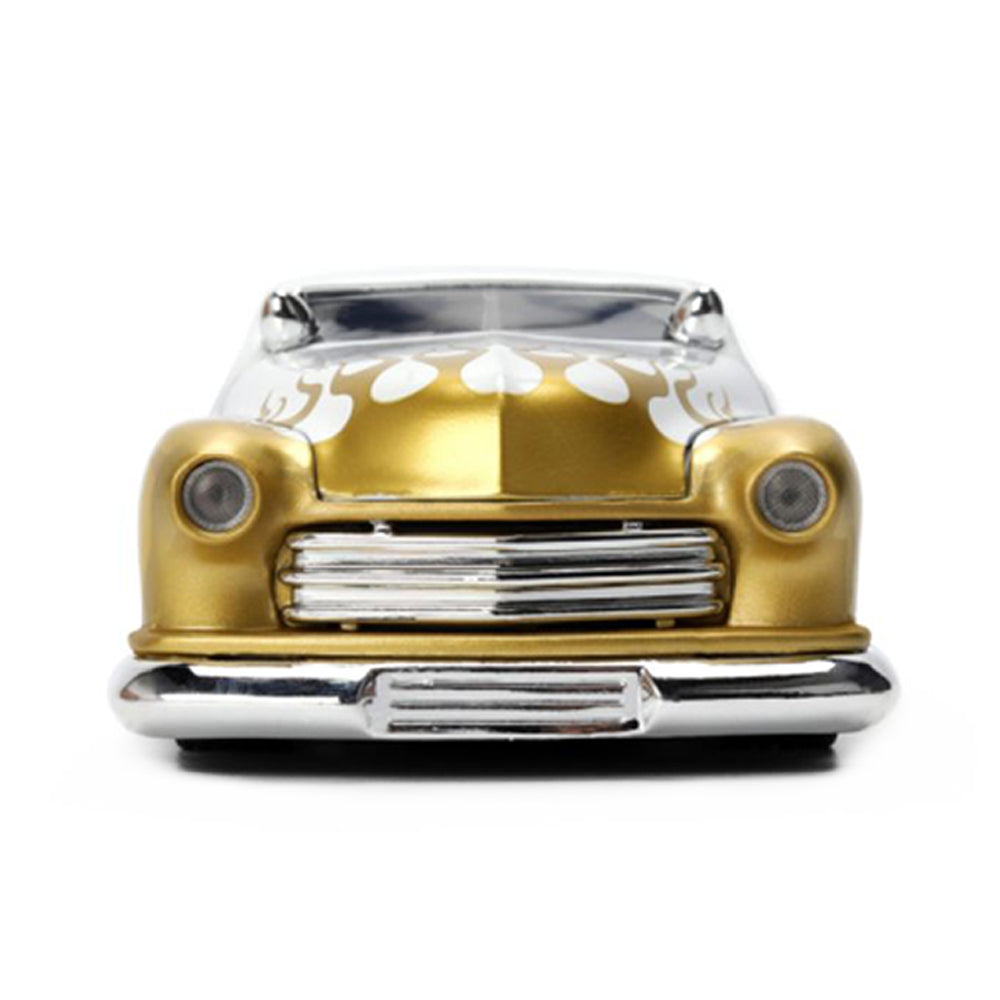 Jada 1:24 Scale Big Time Muscle 1951 Mercury White With Gold Flames Model