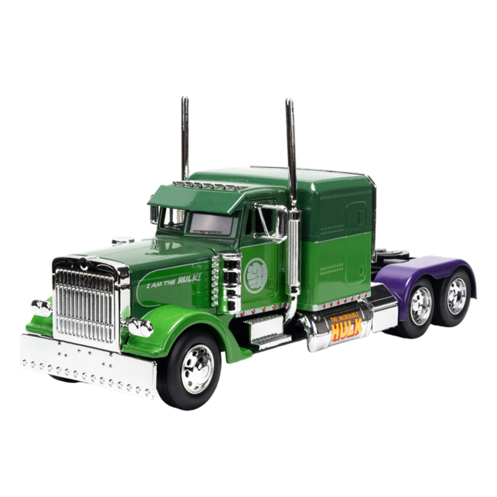 Jada 1:24 Scale Marvel Avengers Hulk Big Rig 1992 Peterbilt 379 Diecast Vehicle