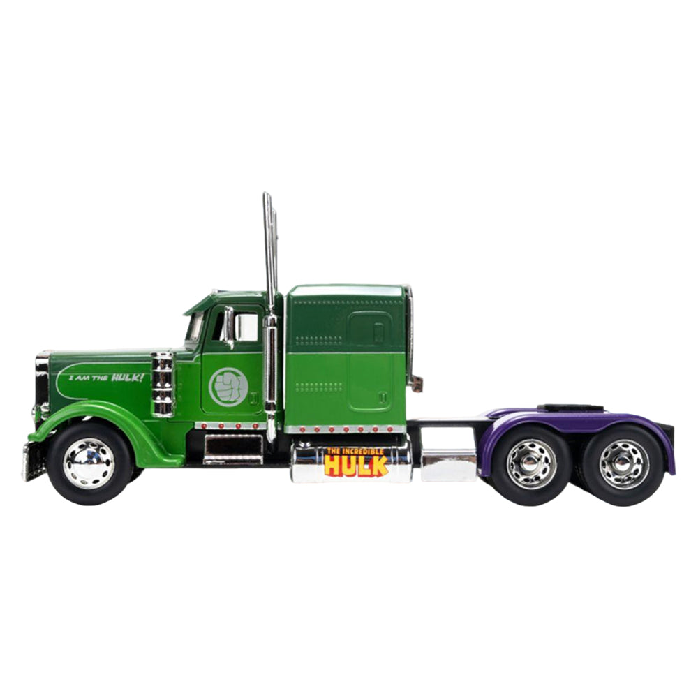 Jada 1:24 Scale Marvel Avengers Hulk Big Rig 1992 Peterbilt 379 Diecast Vehicle