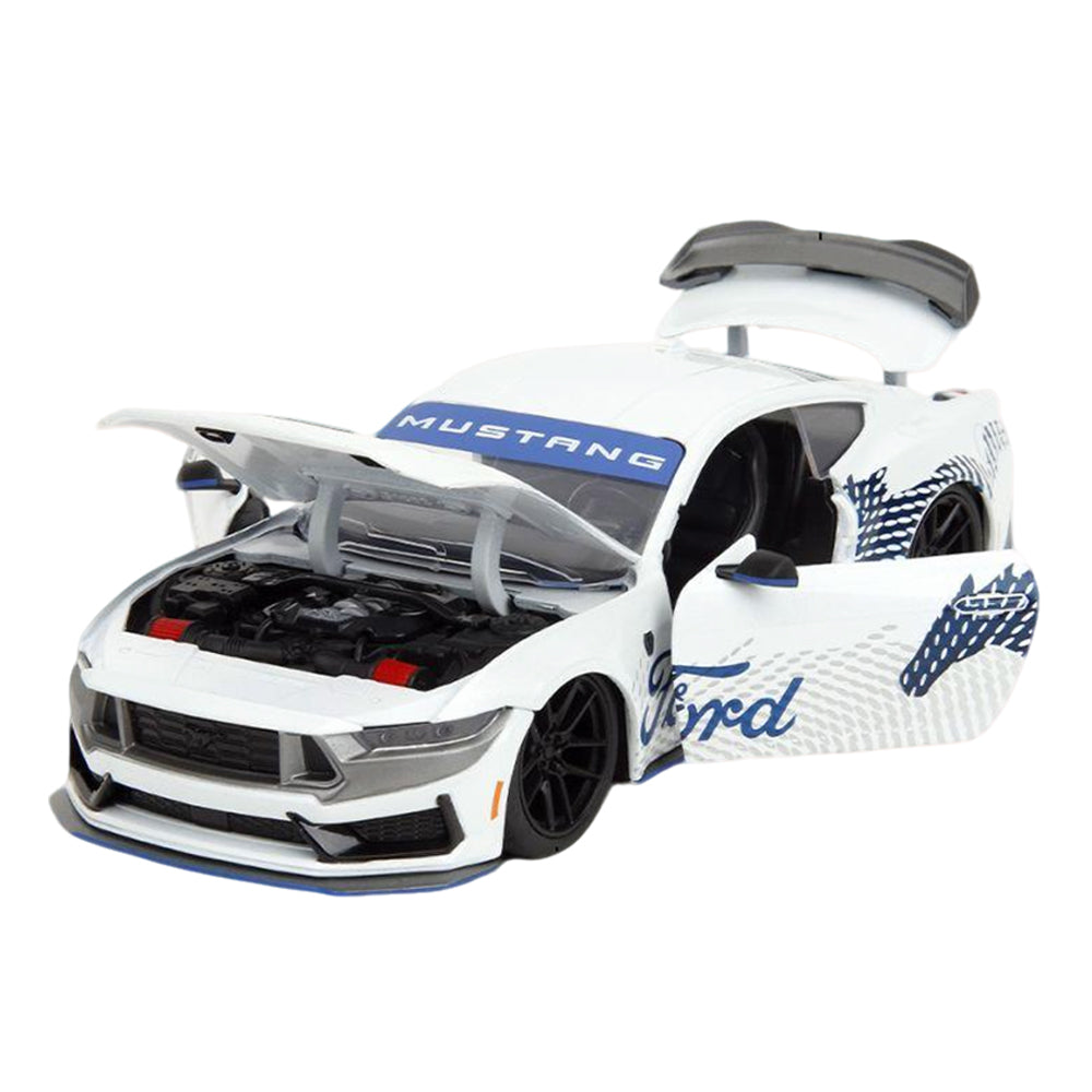Jada 1:24 Scale Big Time Muscle 2024 Ford Mustang Dark Horse Edition White Diecast Car