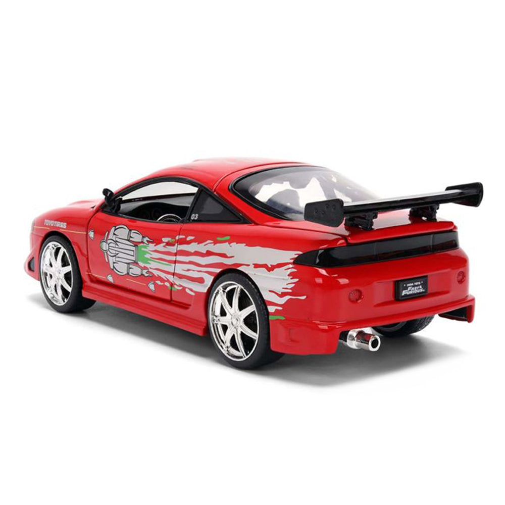 Jada 1:24 Scale Fast & Furious Brian's Mitsubishi Eclipse Red Diecast Car Model