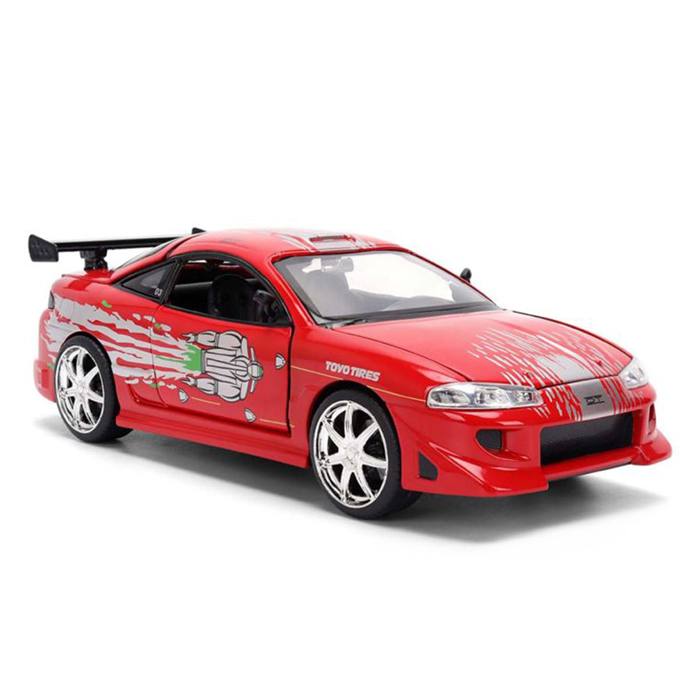 Jada 1:24 Scale Fast & Furious Brian's Mitsubishi Eclipse Red Diecast Car Model