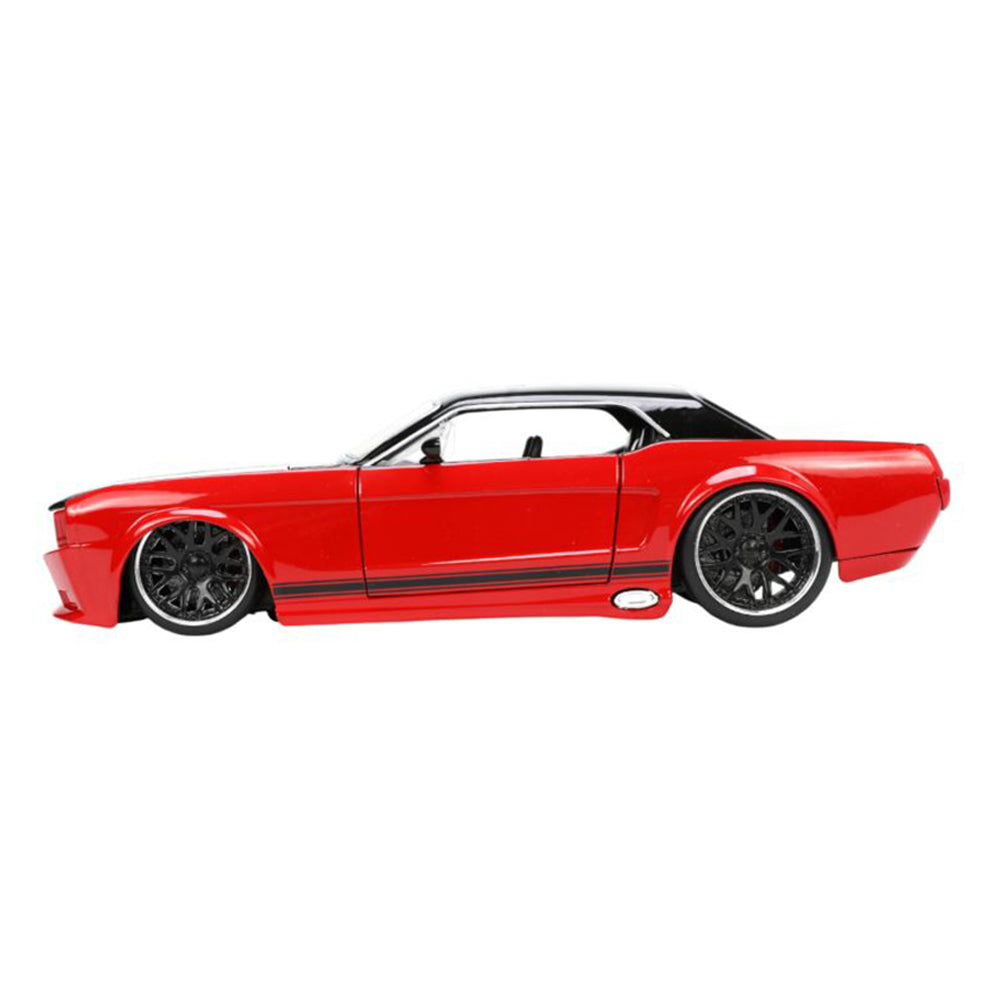Jada 1:24 Scale Big Time Muscle 1965 Ford Mustang Red Black Diecast Vehicle
