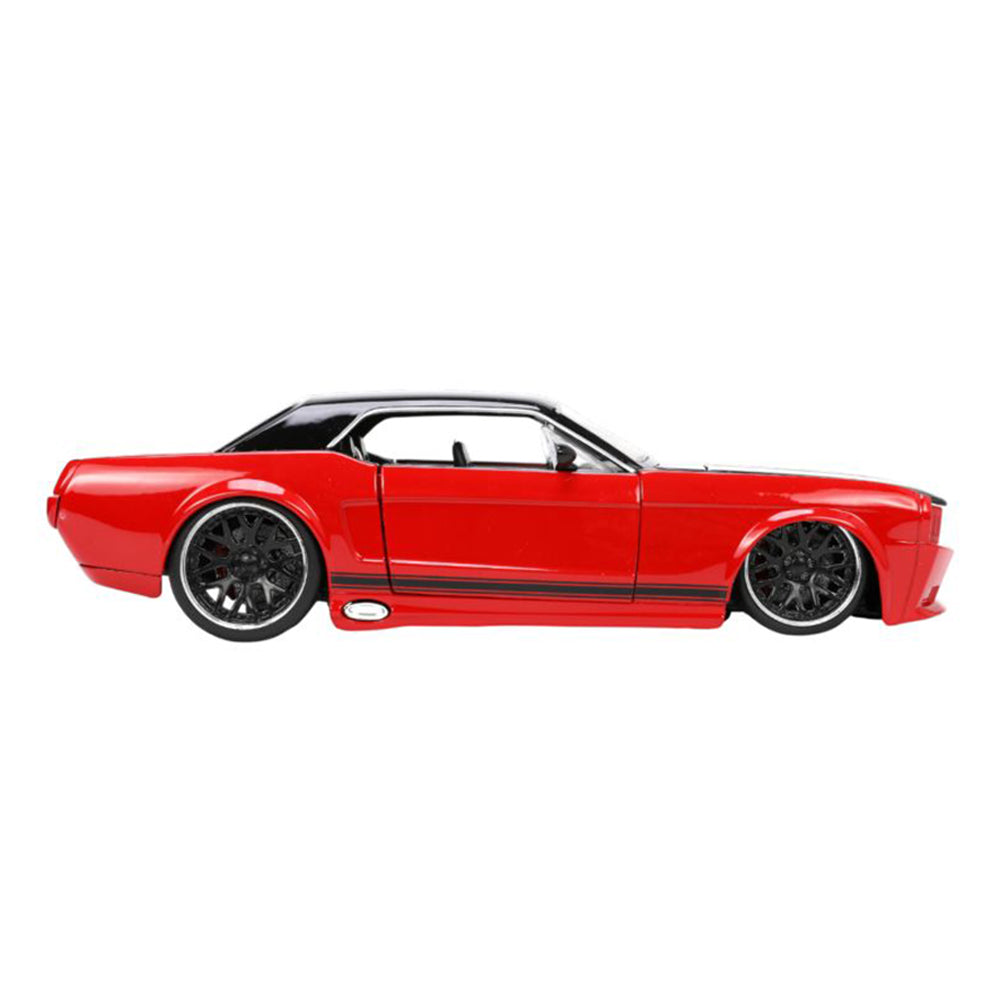 Jada 1:24 Scale Big Time Muscle 1965 Ford Mustang Red Black Diecast Vehicle
