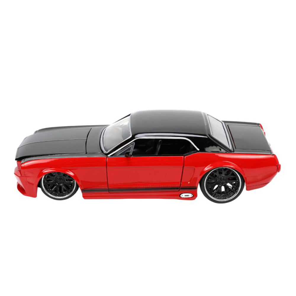 Jada 1:24 Scale Big Time Muscle 1965 Ford Mustang Red Black Diecast Vehicle