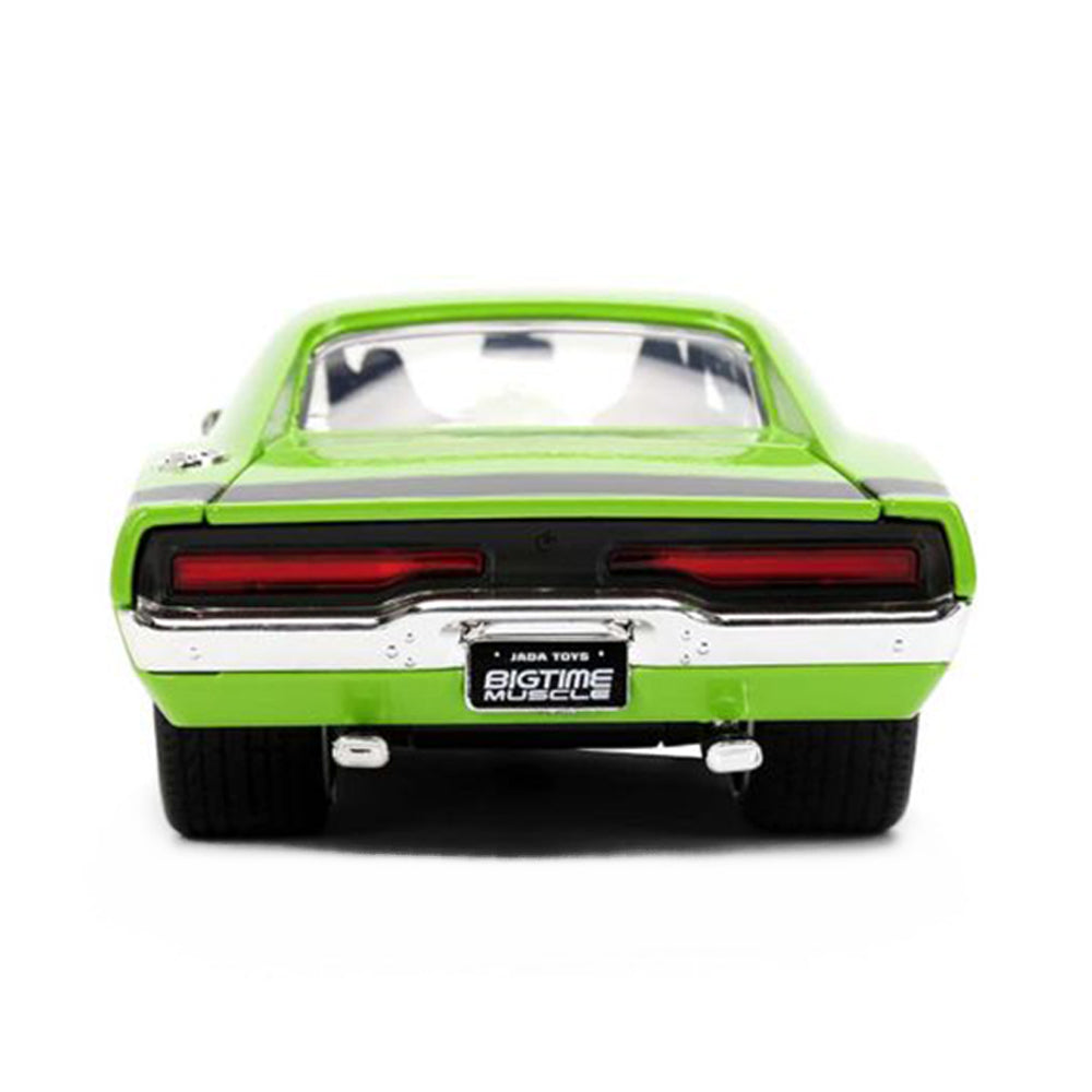 Jada 1:24 Scale Big Time Muscle 1970 Dodge Charger R/T Green Diecast Car
