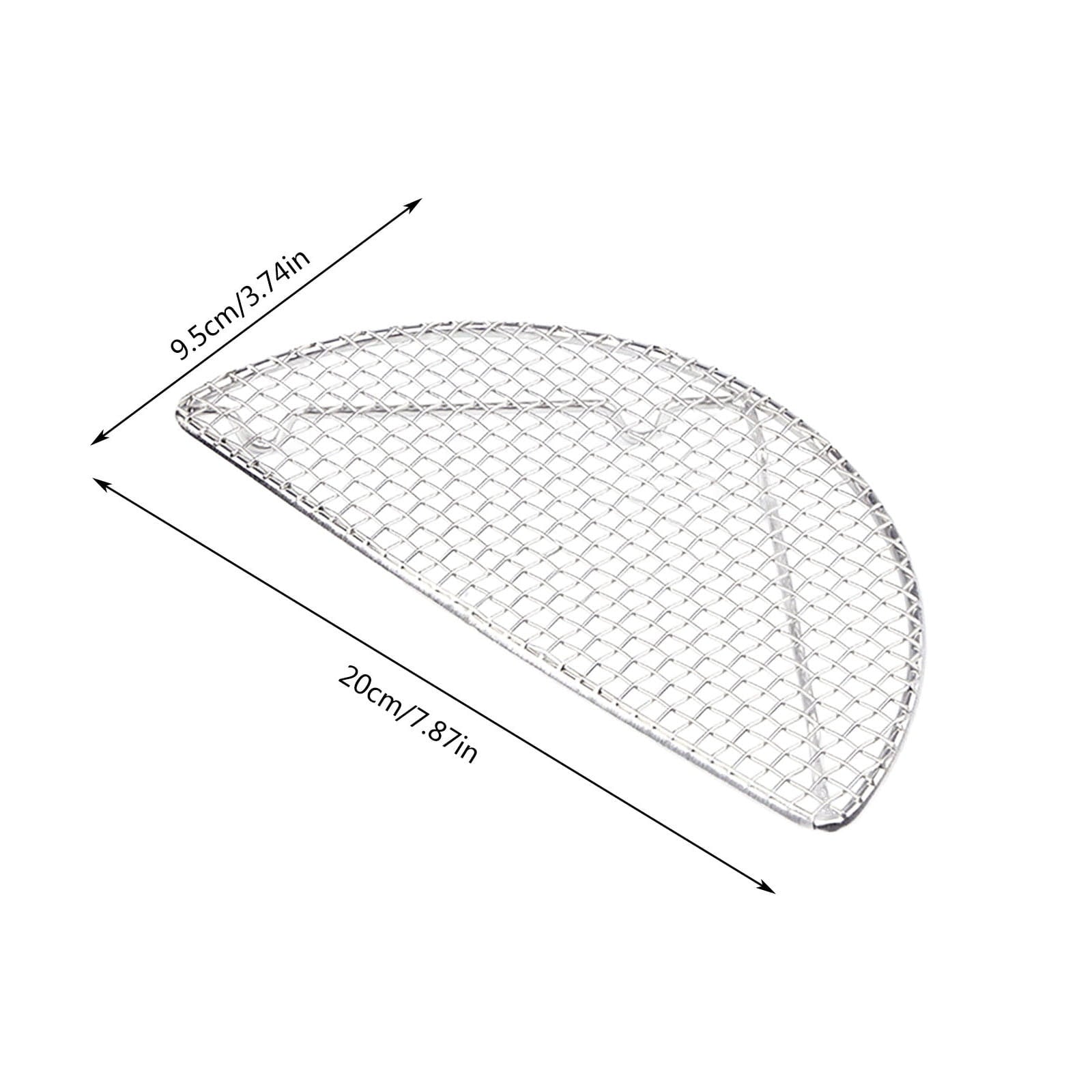 JWDX Barbecue Grill Clearance! Outdoor Home Cooking Stainless Steel Barbecue Rectangular Semicircular Multi Shape Multi Size Storage Barbecue Net, Tempura Fried Food Net Rack Japanese Cuisine S6-B