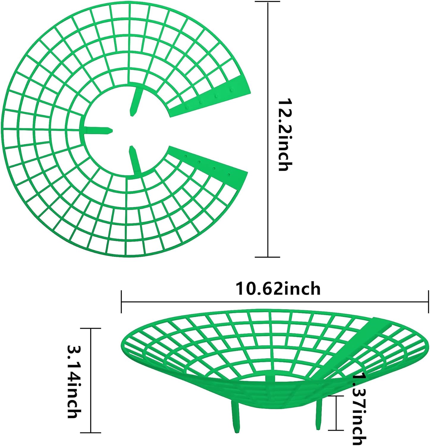 10 Pack Strawberry Plant Supports, Strawberry Plant Stand with 3 Sturdy Legs, Strawberry Growing Racks, Strawberry Growing Frame, Protecting Strawberry Plants from Mold, Rot and Dirt, Green