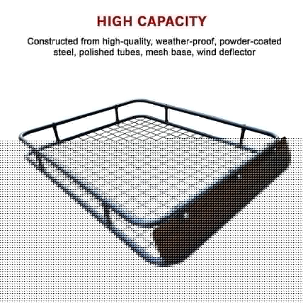 Universal Roof Rack Basket - Car Luggage Carrier Steel Cage Vehicle Cargo