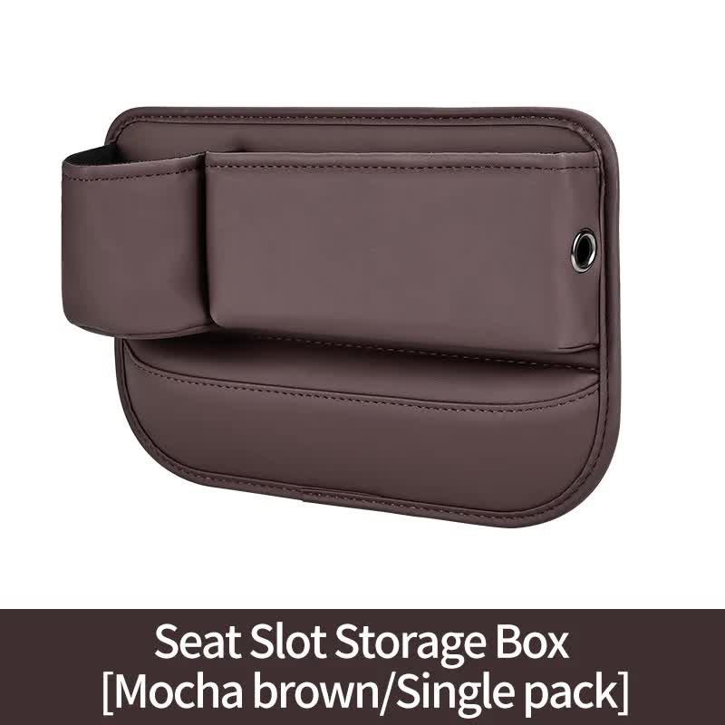Brown-right Car Seat Gap Storage Box - Practical Car Organizer, Gap Filler for Easy Access and Extra Storage