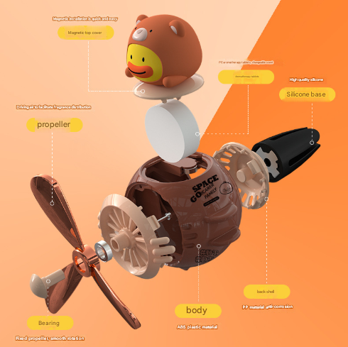 Pink Cute Car Air Vent Clip Freshener - Decorative Scent Diffuser for Automotive Interiors