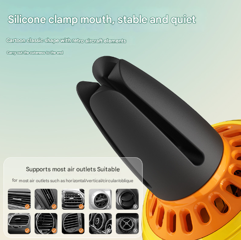 Yellow Cute Car Air Vent Clip Freshener - Decorative Scent Diffuser for Automotive Interiors