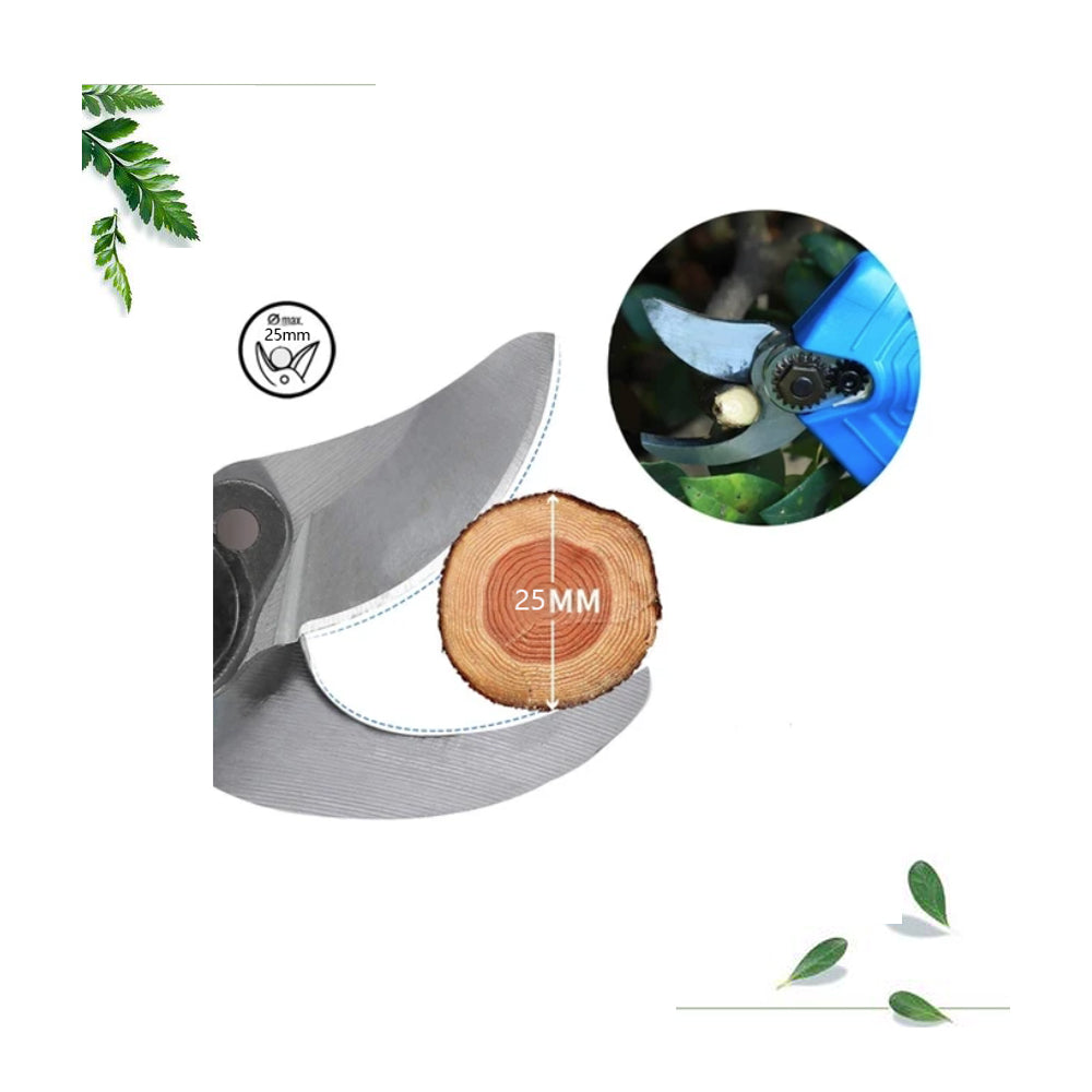 Intelligent Screen 16.8V Electric Cordless Pruner Garden 3 Battery 25mm Cutting