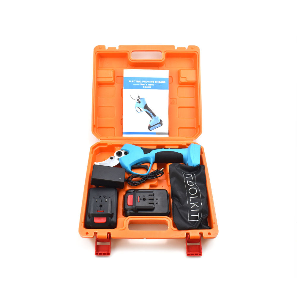Cordless Electric Pruning Shears Secateur Branch Cutter 21V Battery 40mm Blue