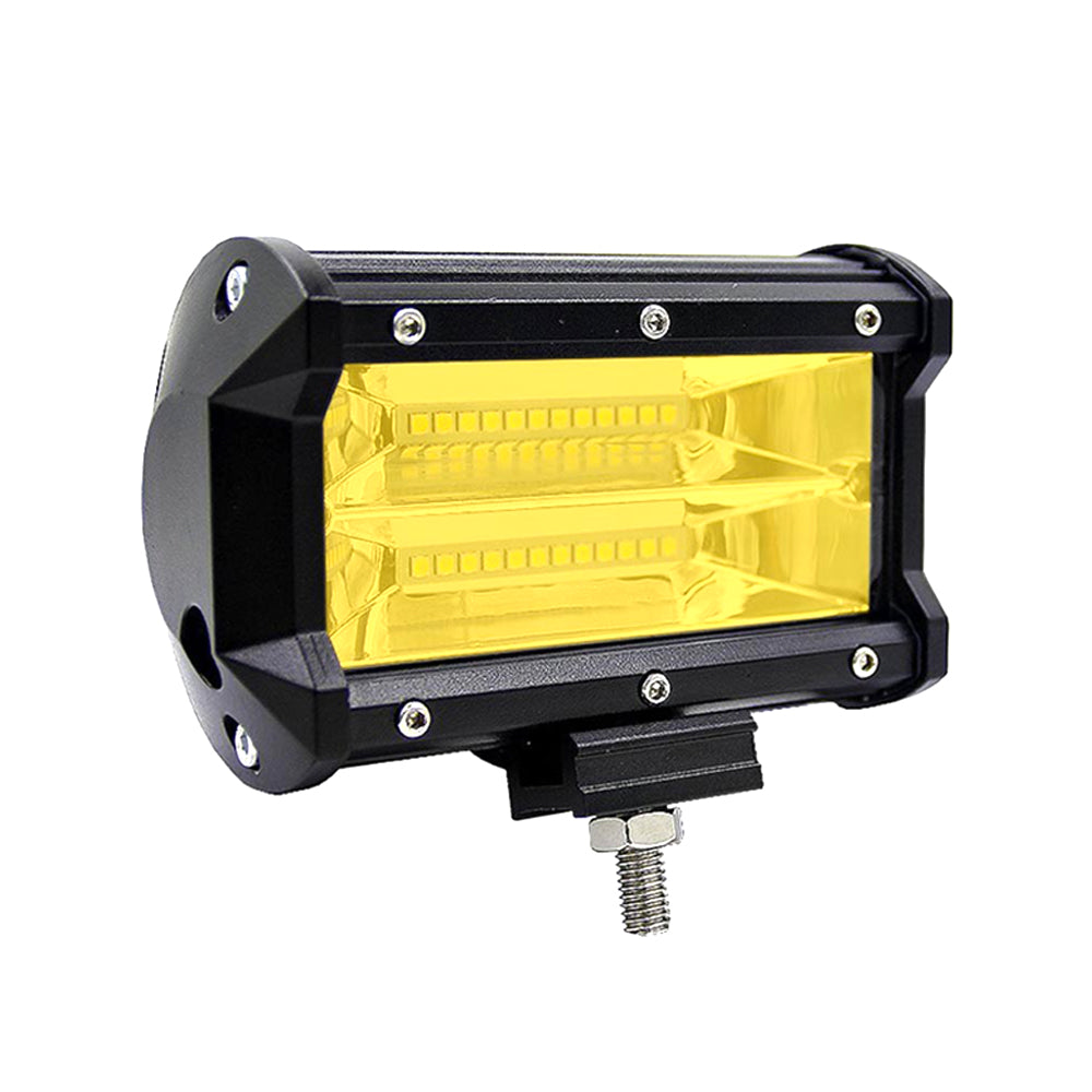 2x 5inch Flood LED Light Bar Offroad Boat Work Driving Fog Lamp Truck Yellow