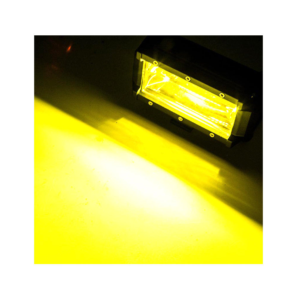 2x 5inch Flood LED Light Bar Offroad Boat Work Driving Fog Lamp Truck Yellow