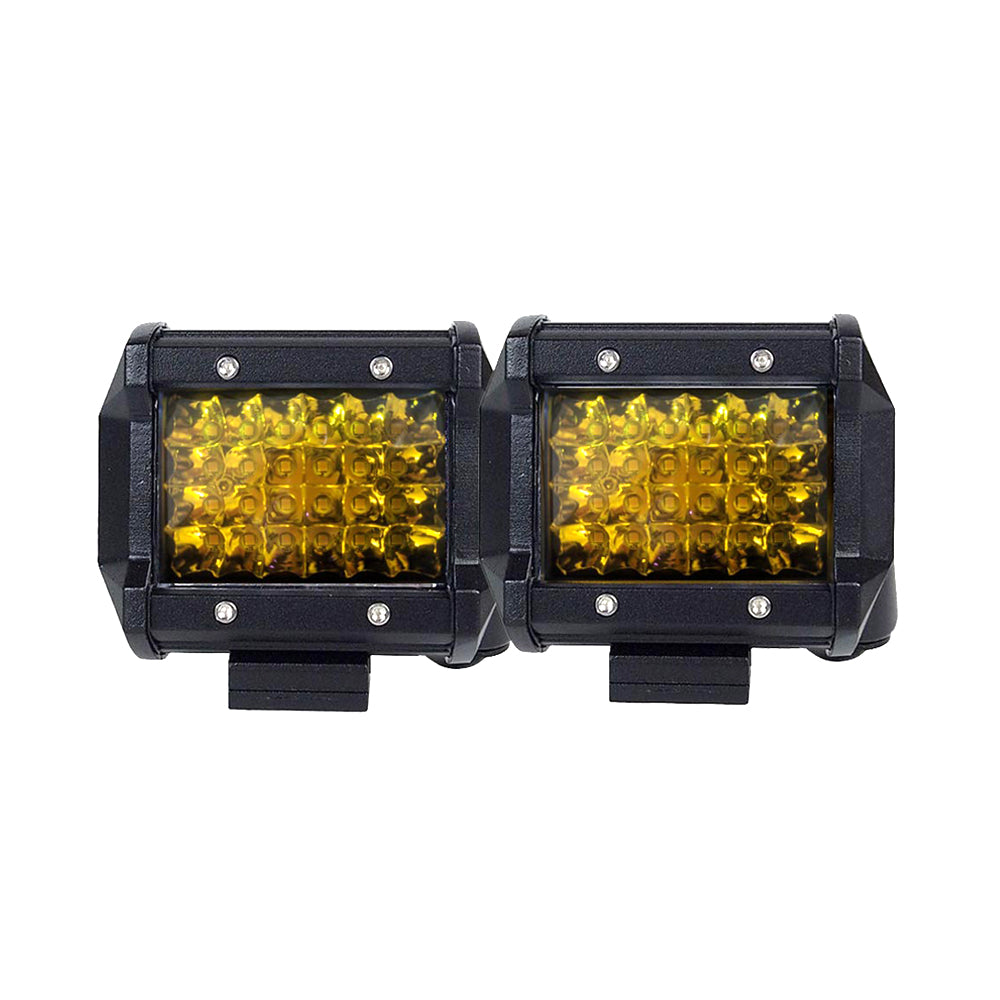 2x 4 inch Spot LED Work Light Bar Philips Quad Row 4WD Fog Amber Reverse Driving