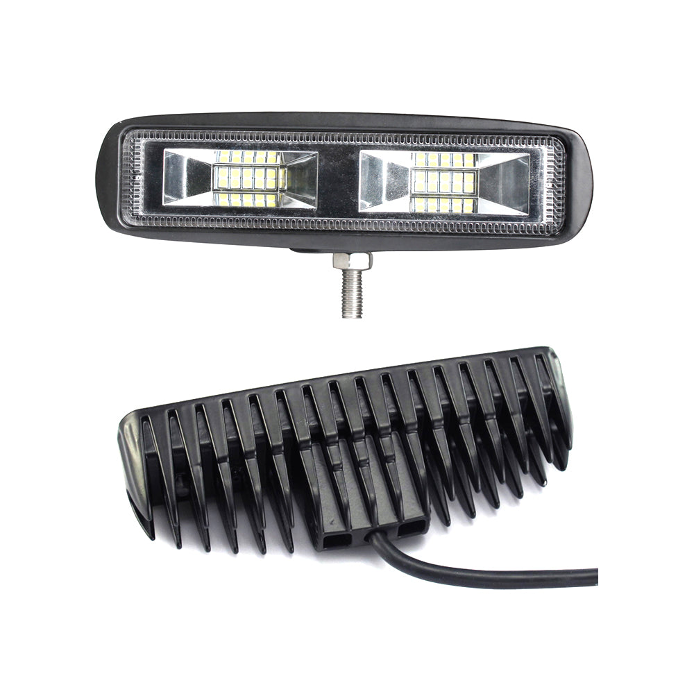 Pair 6 Inch 20w LED Work Driving Light Bar Ultra Flood Beam Lamp Reverse Offroad