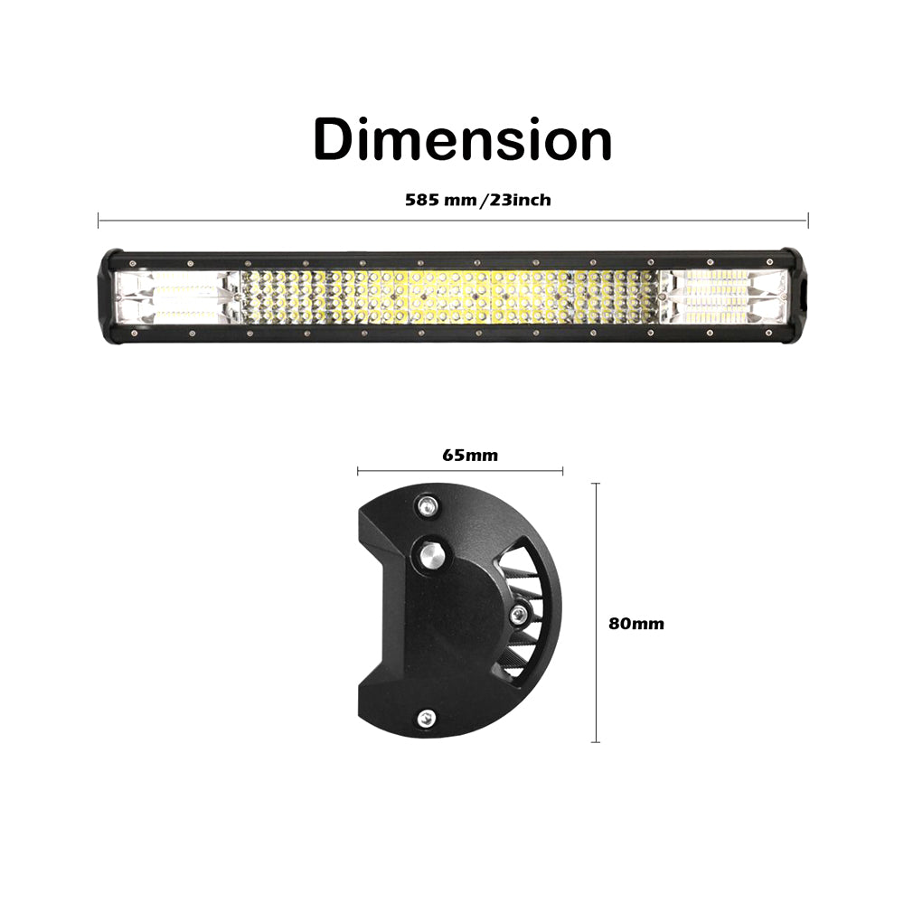 23 Inch Philips LED Light Bar Quad Row Combo Beam 4x4 Work Driving Lamp 4wd