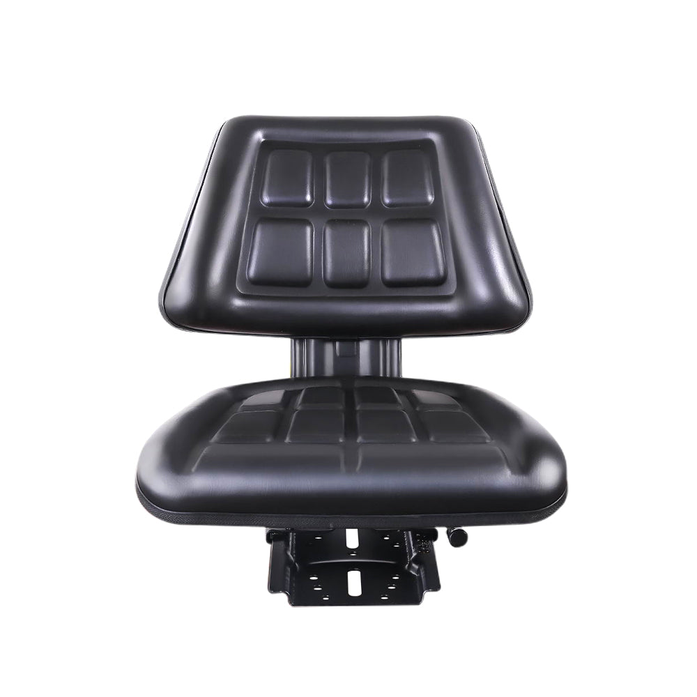 Giantz PU Leather Tractor Seat with Sliding Track - Black