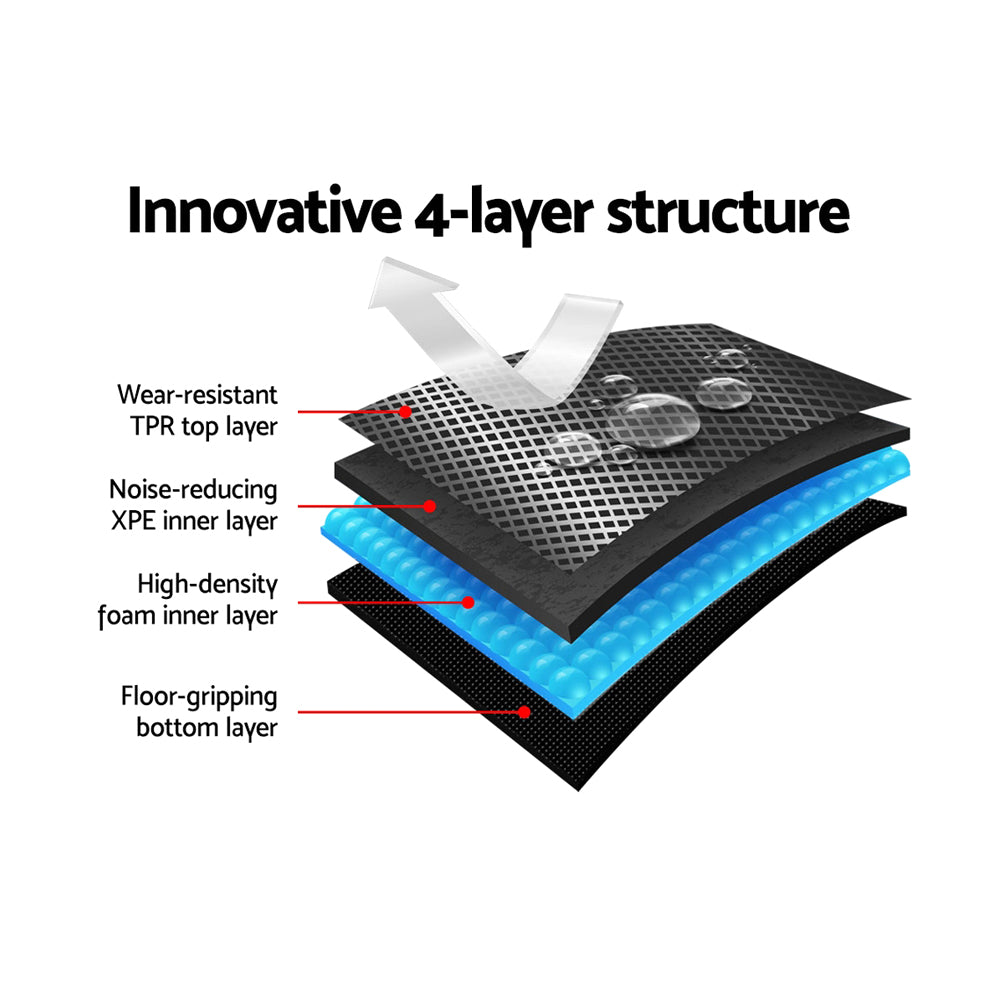 Weisshorn Ford Ranger Car Floor Mats PX PX2 PX3 Dual Cab 2011-2019 3D Rubber