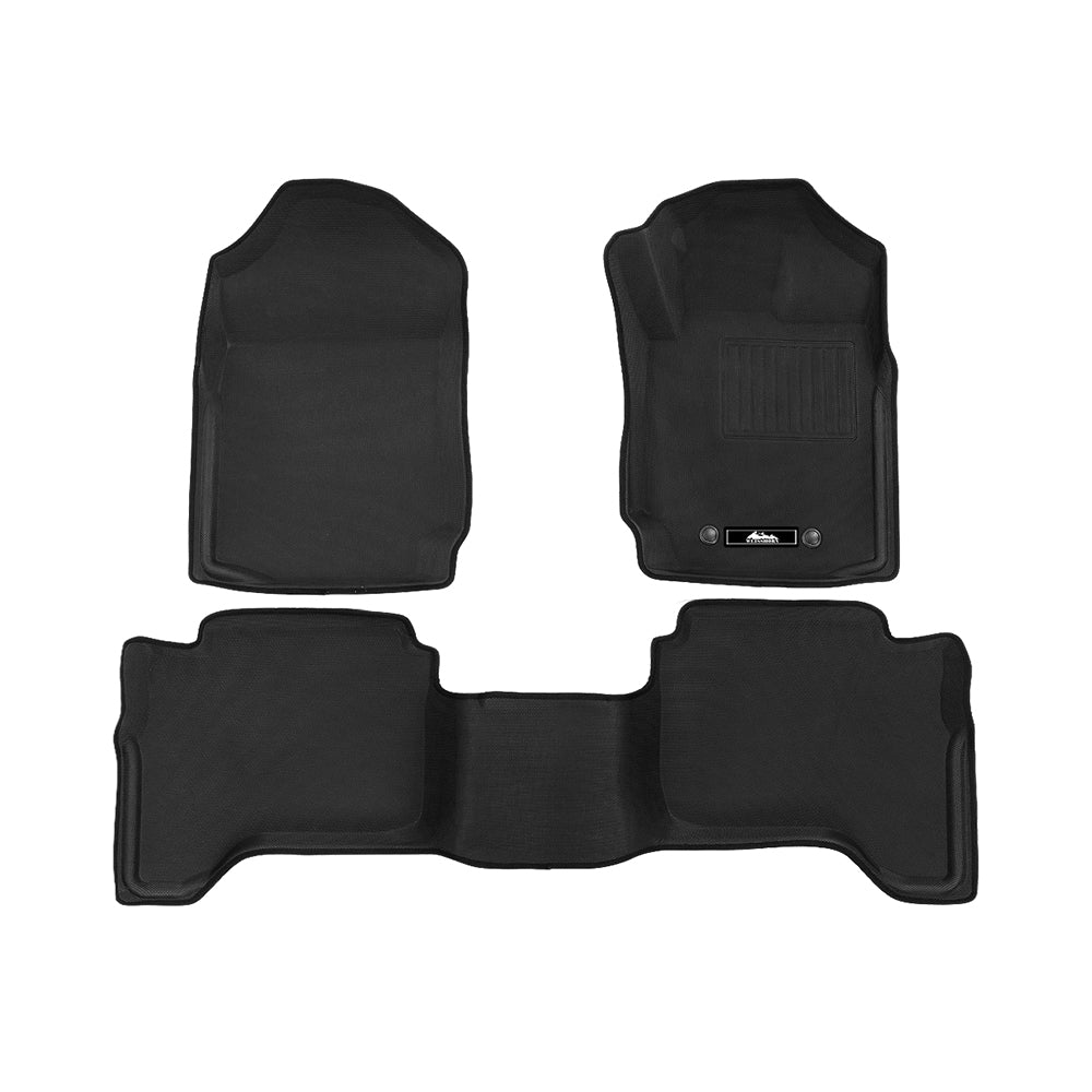Weisshorn Mazda BT50 Car Floor Mats Dual Crew Cab 2012 - 2018 3D Rubber BT-50