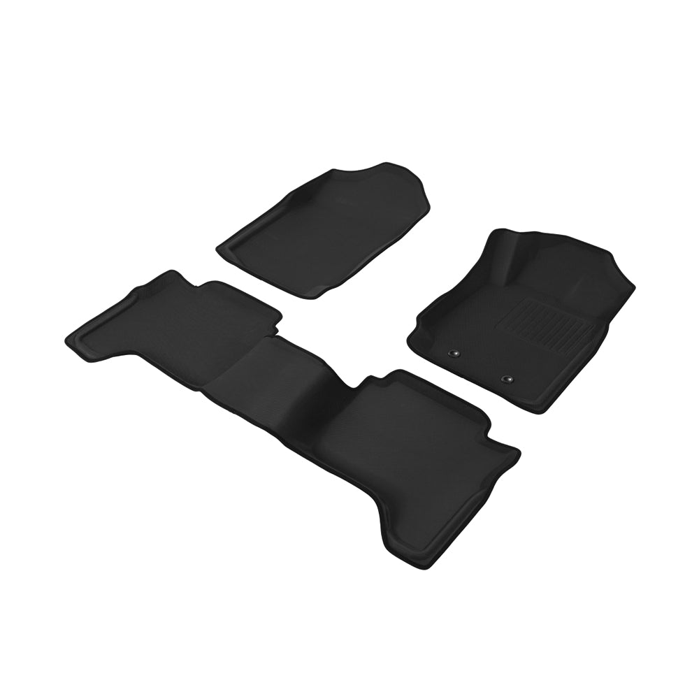 Weisshorn Mazda BT50 Car Floor Mats Dual Crew Cab 2012 - 2018 3D Rubber BT-50
