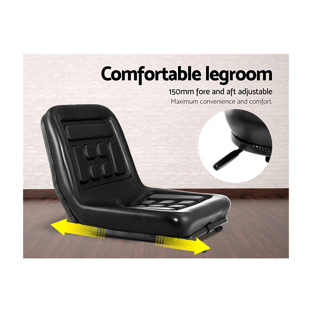 Giantz Tractor Seat Forklift Excavator Bulldozer Universal Suspension Backrest Truck Chair