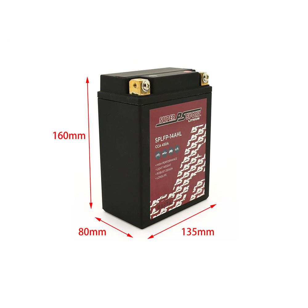 Power Sonic Super Sport Lithium Battery 12V Fit Kawasaki KL650A KLR Honda Suzuki Yamaha Ducati etc.