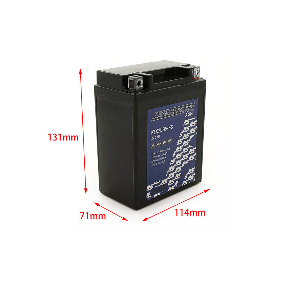 Power Sonic Super Sport AGM Battery 12V Fit Suzuki DR125 Honda Kawasaki KTM Yamaha Aprilia etc.