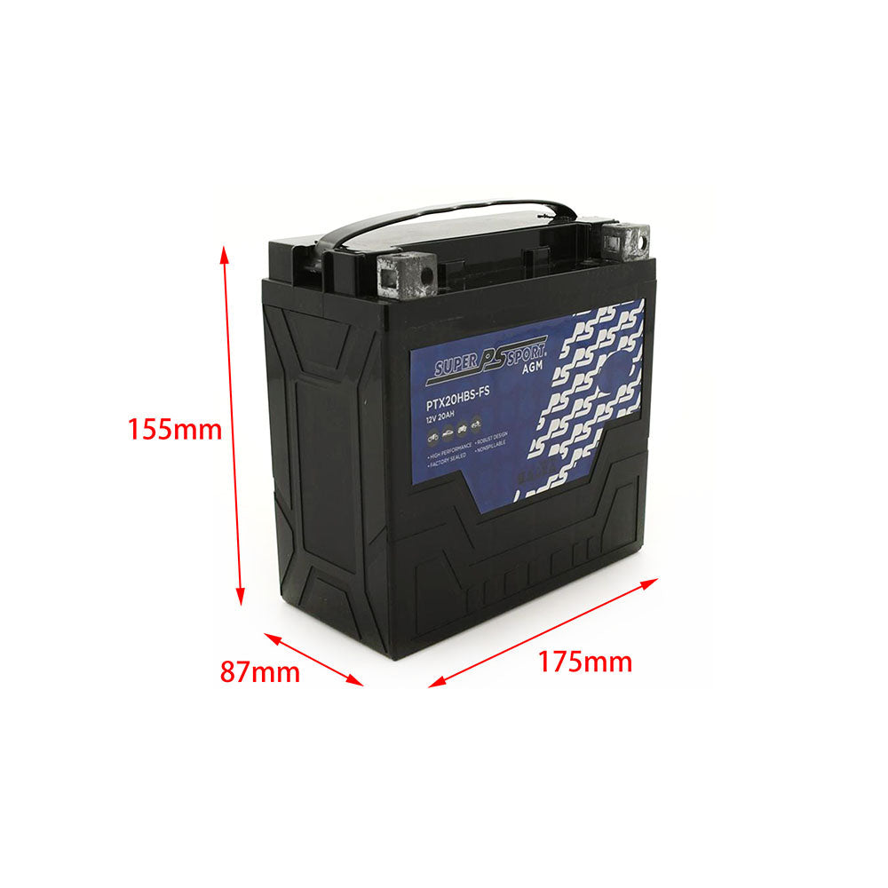 Power Sonic Super Sport AGM Battery 12V Fit Arctic Cat Alterra 700 Ducati Harley-Davidson Indian etc.