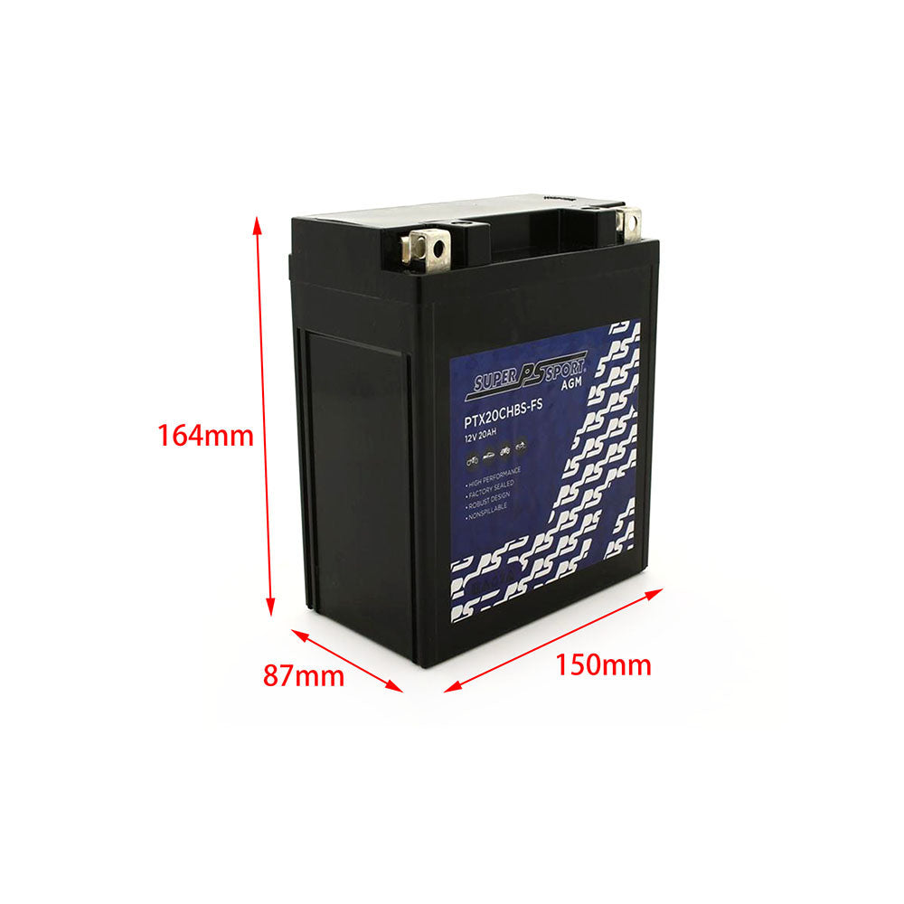 Power Sonic Super Sport AGM Battery 12V Fit Kawasaki VN1700 Nomad Moto Guzzi Suzuki Triumph etc.