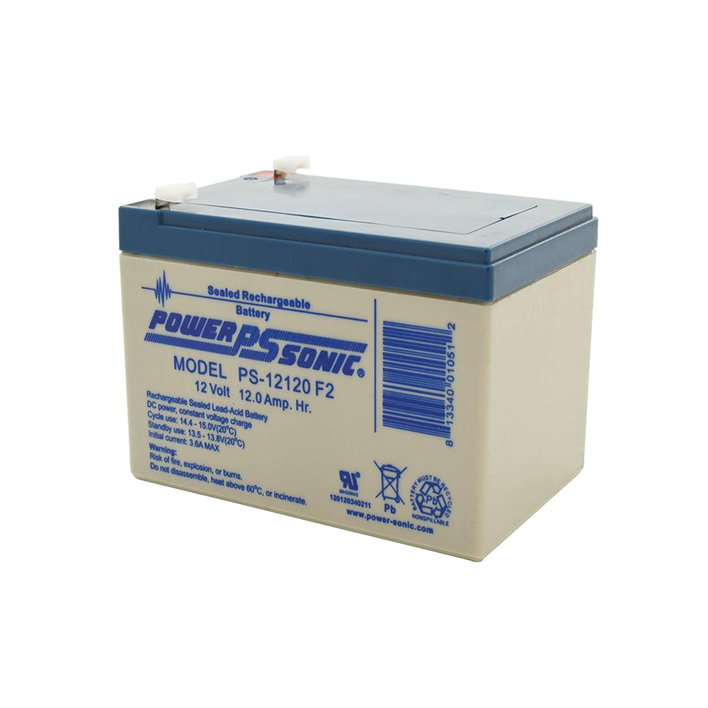 Power Sonic PS-12120 12V 12Ah Rechargeable Sealed Lead Acid Battery F2 Terminal