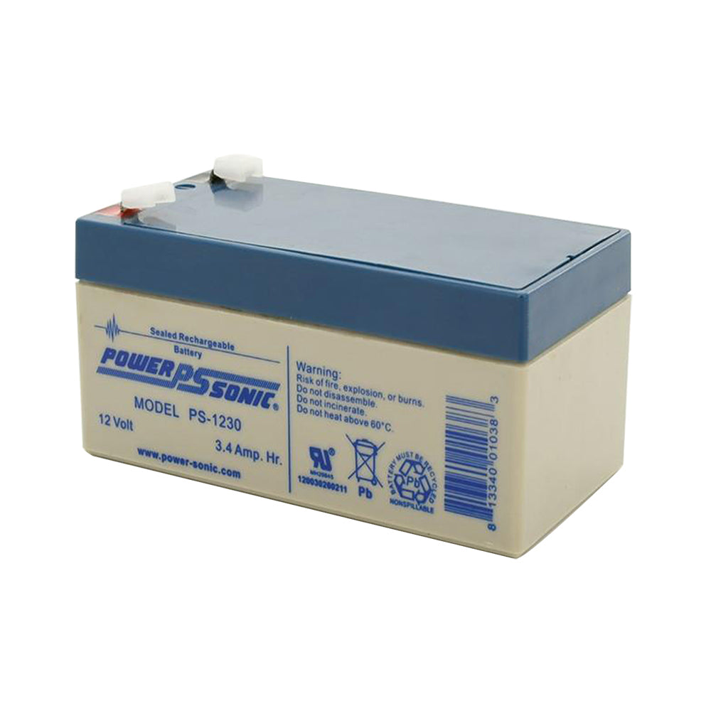 Power Sonic PS-1230 12V 3.4Ah Replace Rechargeable F1 Terminal Lead Acid Battery
