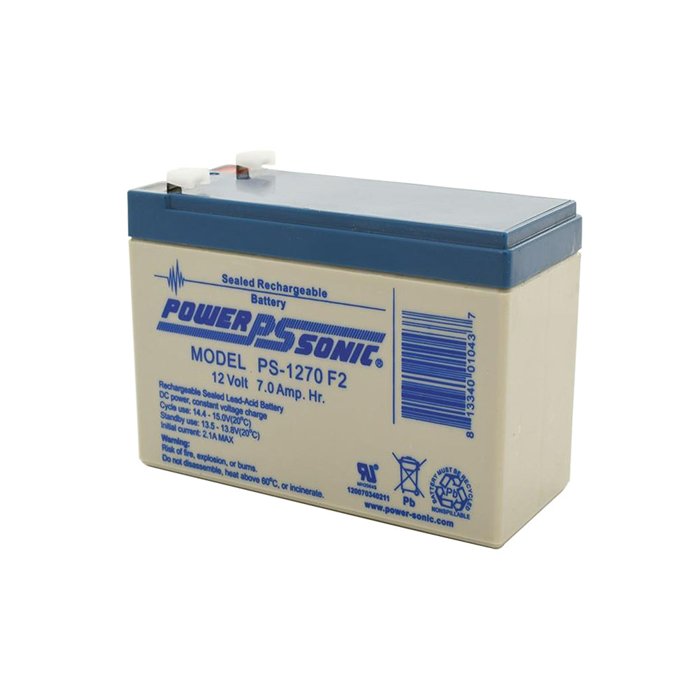 Power Sonic Certified PS-1270 F2 Terminal 12V 7.0Ah Sealed Rechargeable Battery