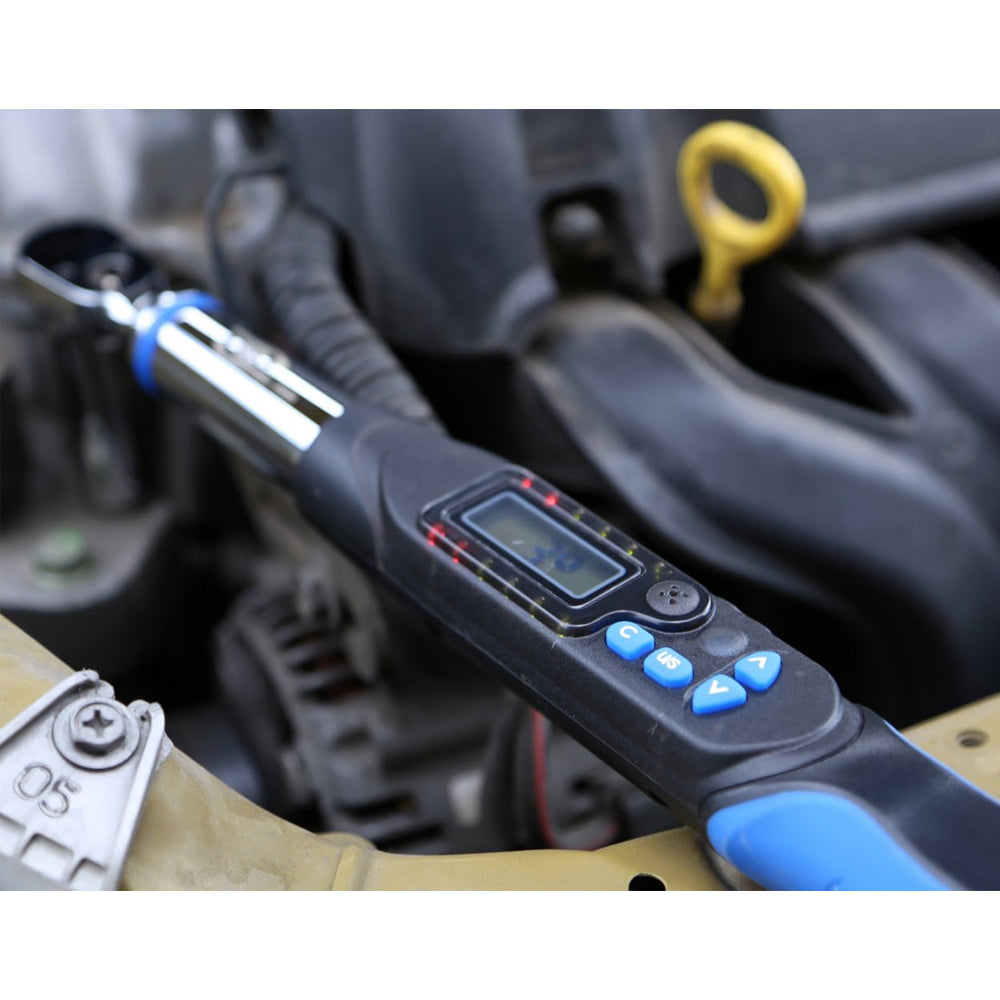 Warren & Brown W004 Digital Torque & Angle Wrench 1/4" Square Drive 1.5-30Nm Auto Tool 48cm