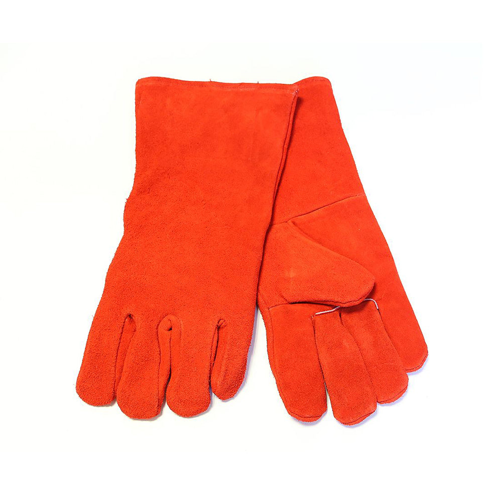 Warren & Brown Pair Large Professional Series Welding Gauntlet Gloves Orange