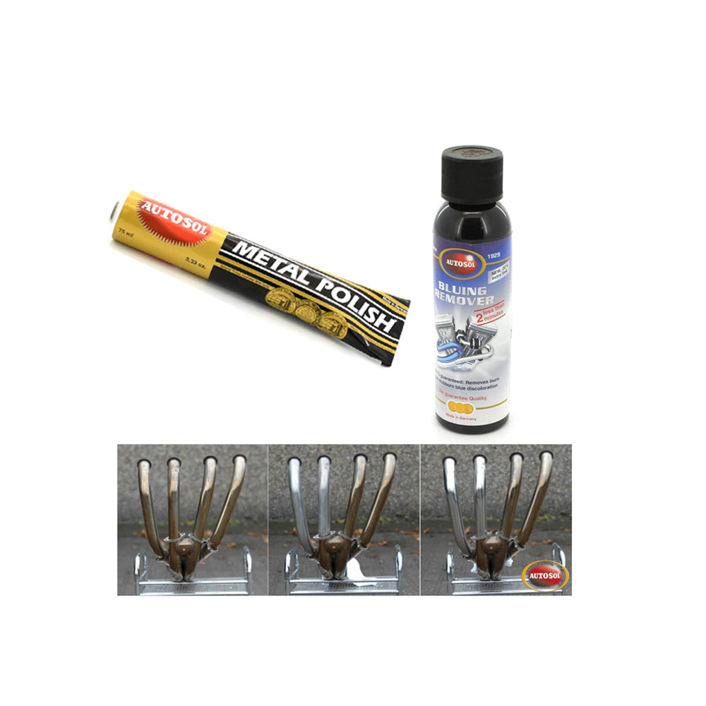 Autosol Motorcycle Stainless Steel Exhaust Pipes Motorbike Care Kit