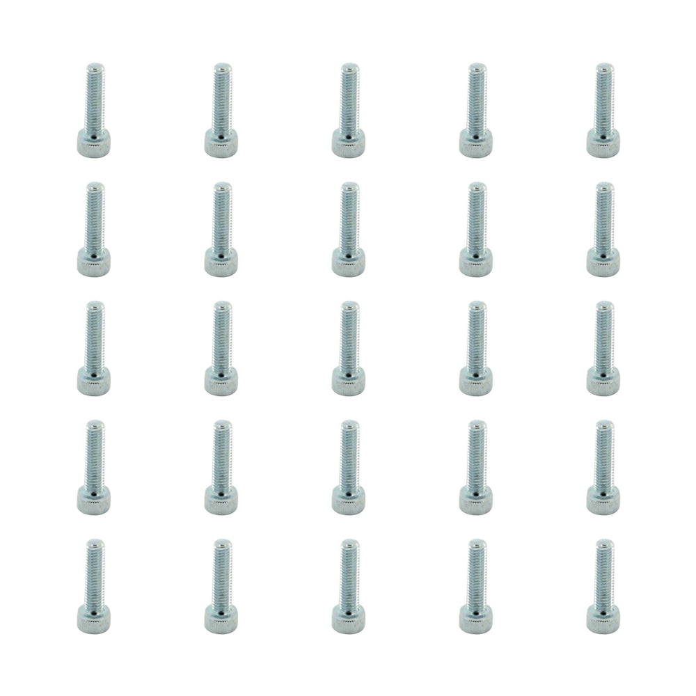 25 Pcs Head Cap Allen Screws M5x20mm Thread Pitch 0.80mm Zinc Plated Workshop