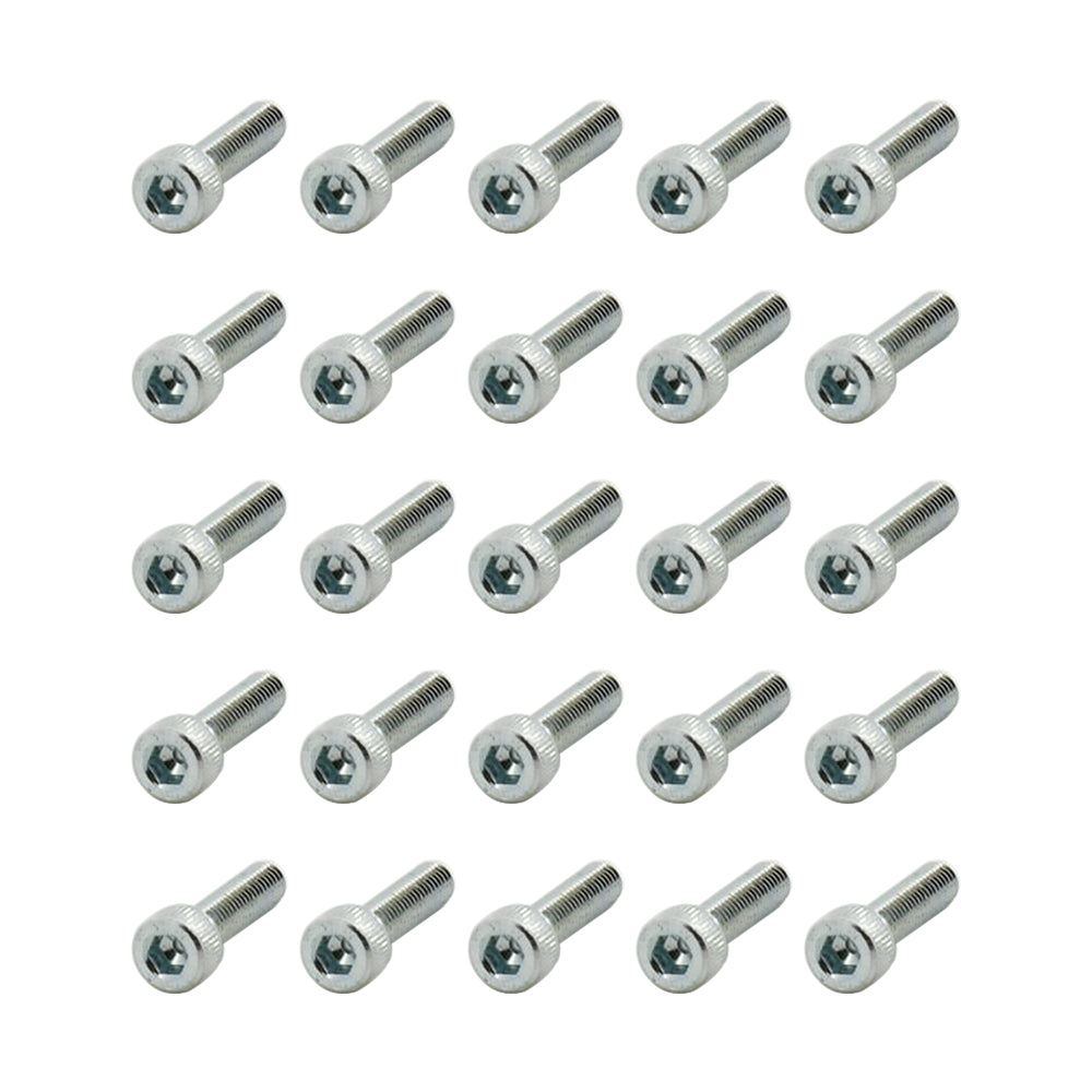 25 Pcs Head Cap Allen Screws M5x25mm Zinc Plated Motorcycle Industry Workshop
