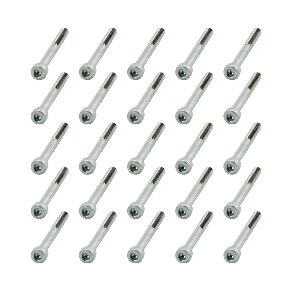 25 Pcs Head Cap Allen Screws M5x50mm Thread Pitch 0.80mm Zinc Plated Workshop