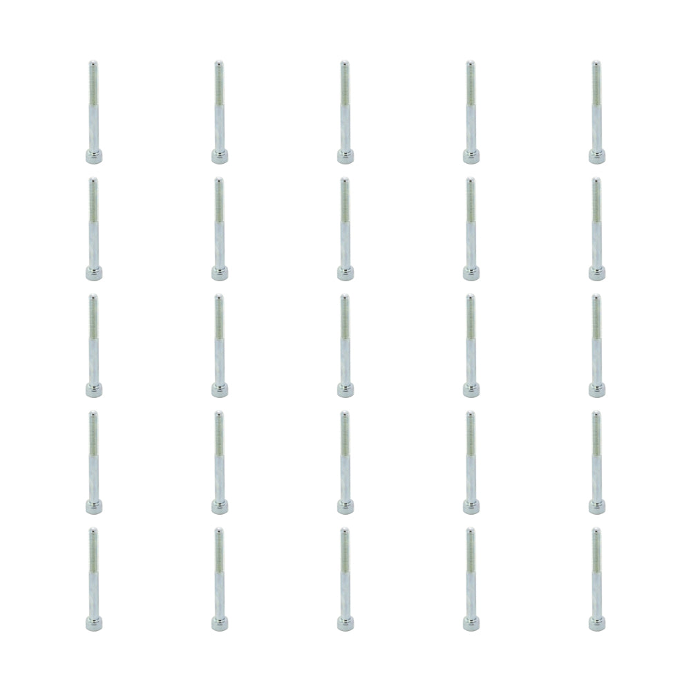 25 Pcs Head Cap Allen Screws M5x50mm Thread Pitch 0.80mm Zinc Plated Workshop