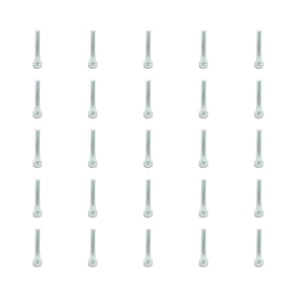 25 Pcs Head Cap Allen Screws M6x35mm Thread Pitch 1.00mm Zinc Plated Workshop