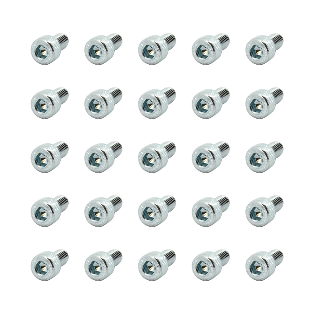 25 Pcs Head Cap Allen Screws M8x15mm Zinc Plated Motorcycle Industry Workshop