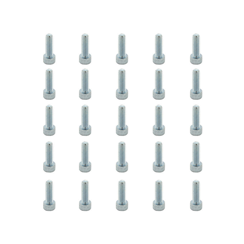 25Pcs Socket Head Cap Screws M8 X 25mm Zinc Plated Motorcycle Industry Workshop