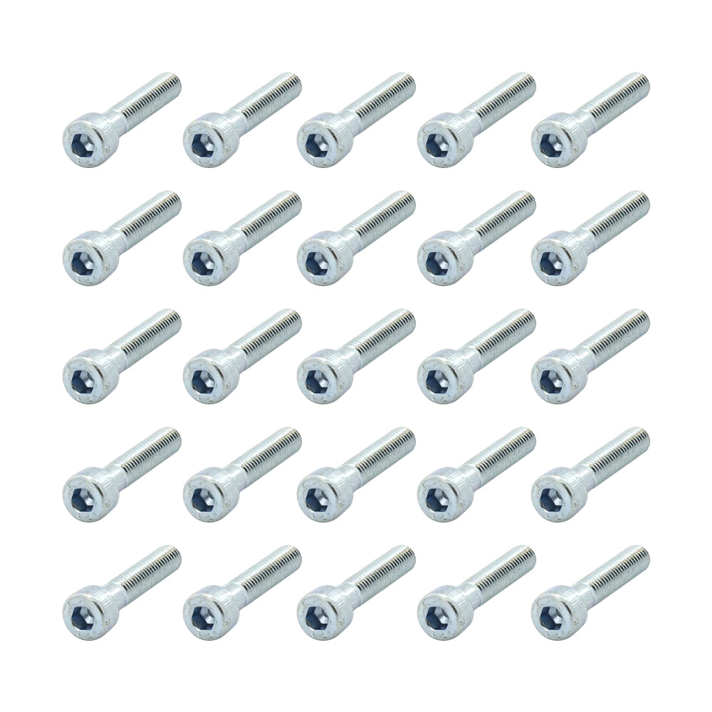 25 Pcs Head Cap Allen Screws M8x40mm Zinc Plated Motorcycle Industry Workshop