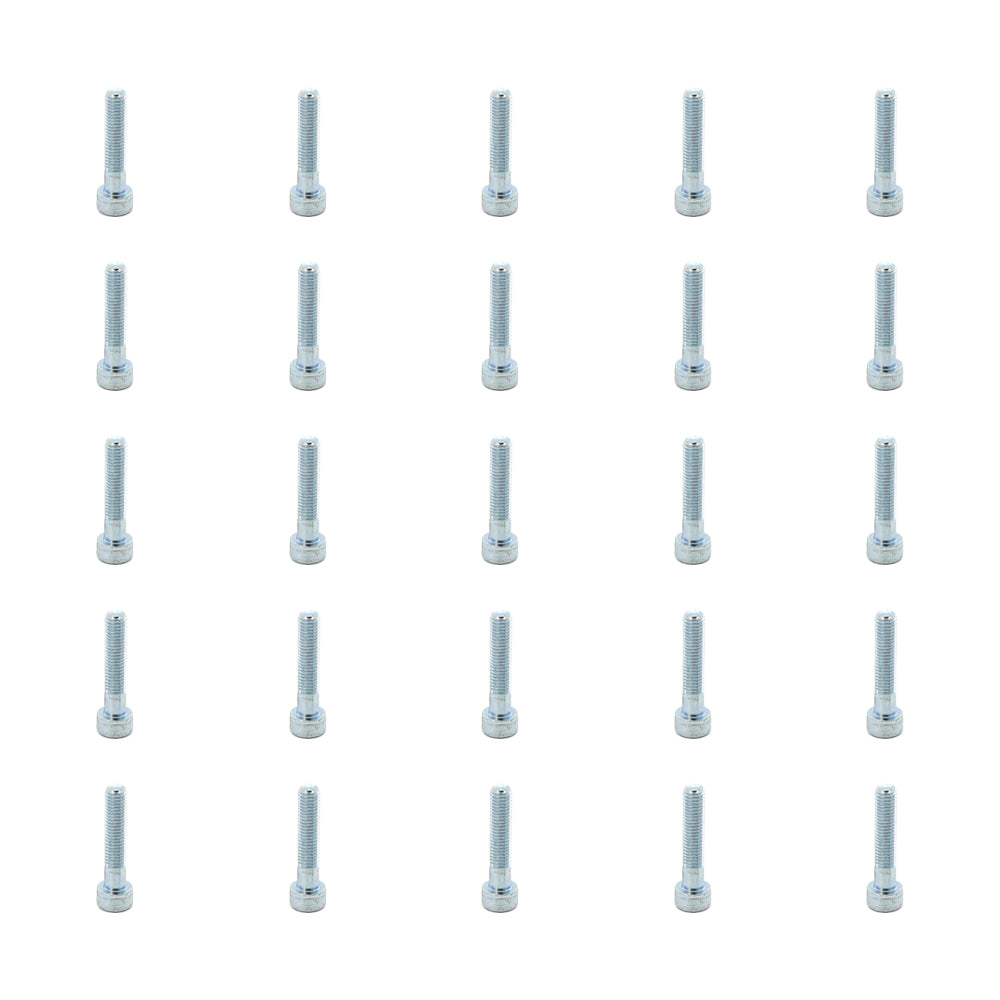 25 Pcs Head Cap Allen Screws M8x40mm Zinc Plated Motorcycle Industry Workshop