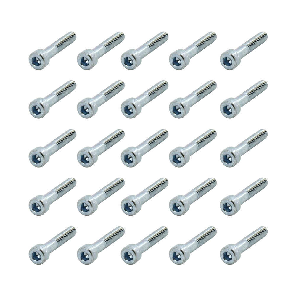 25 Pcs Head Cap Allen Screws M8x45mm Zinc Plated Motorcycle Industry Workshop